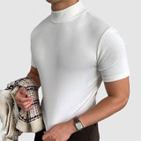 Heren T Shirt Met Col En Slim Fit Pasvorm
