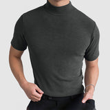 Heren T Shirt Met Col En Slim Fit Pasvorm