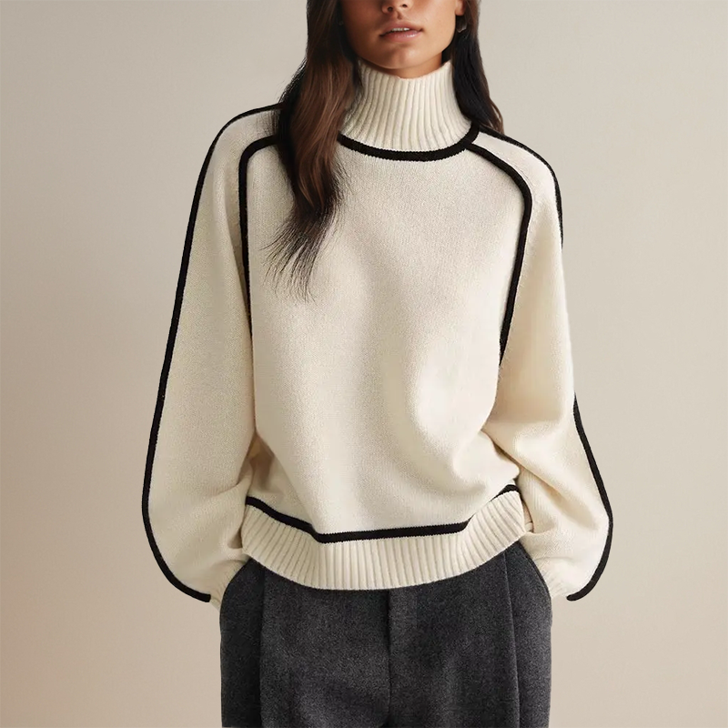 Liora kasjmier trui voor dames – zachte en luxe trui met comfortabele pasvorm, elegant ontwerp en tijdloze stijl, perfect voor winterse en casual outfits.
