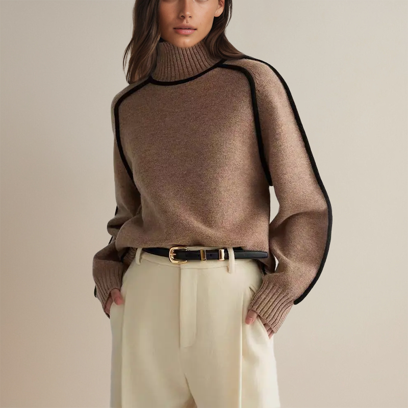Liora kasjmier trui voor dames – zachte en luxe trui met comfortabele pasvorm, elegant ontwerp en tijdloze stijl, perfect voor winterse en casual outfits.
