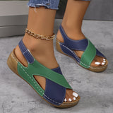 Dames Sandalen met Kruisbanden en Plateauzool