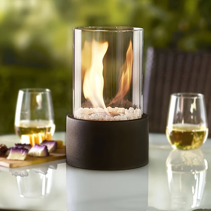 Rustieke tafelhaard – Draagbare alcoholverwarmingsoven voor binnen en buiten, ideaal voor sfeervolle avonden en verwarming in elke omgeving. Elegant ontwerp voor moderne en rustieke interieurs.