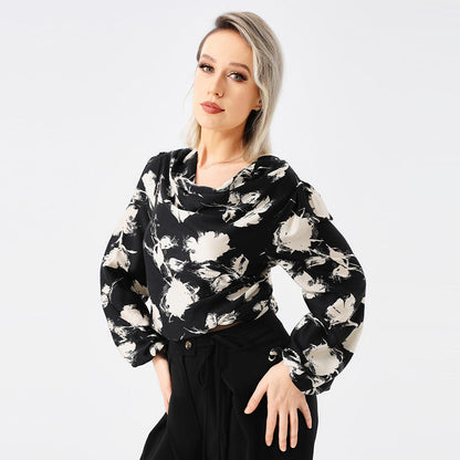 Elegante damesblouse met print, stijlvolle en modieuze top voor dagelijks gebruik of chique gelegenheden, met een verfijnd ontwerp voor een vrouwelijke uitstraling.