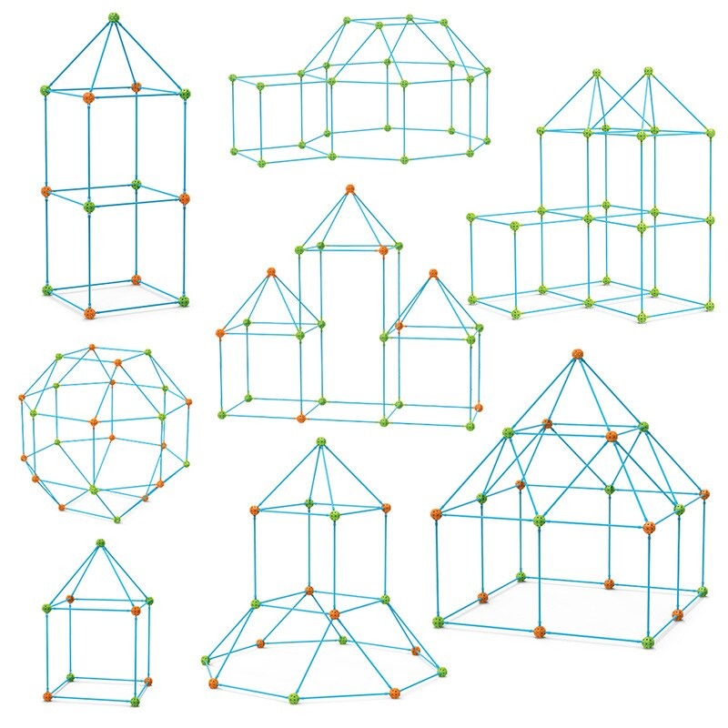 Build-a-Tent speel- & bouwkit voor kleuters – kleurrijk en duurzaam speelgoed dat creatief bouwen, fantasierijk spel en motorische vaardigheden stimuleert.