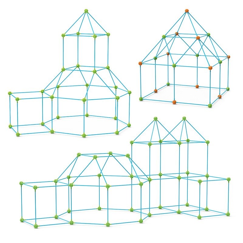 Build-a-Tent speel- & bouwkit voor kleuters – kleurrijk en duurzaam speelgoed dat creatief bouwen, fantasierijk spel en motorische vaardigheden stimuleert.