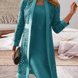 Elegante Jurk met Kant Vest