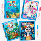 Magic Water Book herbruikbaar kleurboek voor kinderen – creatief en educatief waterkleurboek dat tekenen zonder rommel mogelijk maakt, ideaal voor eindeloos speelplezier.