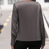 Satijnen Blouse met Watervalhals