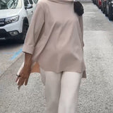 Oversized Dames Top met Bloemdetail