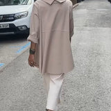 Oversized Dames Top met Bloemdetail