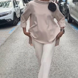 Oversized Dames Top met Bloemdetail