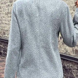 Elegante Open Blazer met Contrast Details