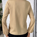 Ribgebreid Vest met Rits en V Hals Elegant en Comfortabel