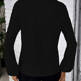 Ribgebreid Vest met Rits en V Hals Elegant en Comfortabel