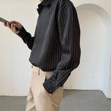 Gestreept Overhemd met Lange Mouwen en Slim Fit