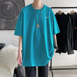 Oversized Heren T-Shirt met Korte Mouwen en Minimalistisch Design