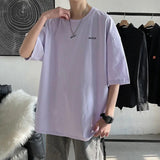 Oversized Heren T-Shirt met Korte Mouwen en Minimalistisch Design