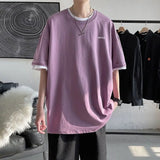 Oversized Heren T-Shirt met Korte Mouwen en Minimalistisch Design