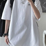 Oversized Heren T-Shirt met Korte Mouwen en Minimalistisch Design