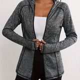 Sportieve Slim Fit Hoodie met Rits voor Dames