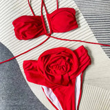 Badpak met Uitsnijdingen en Strikdetails