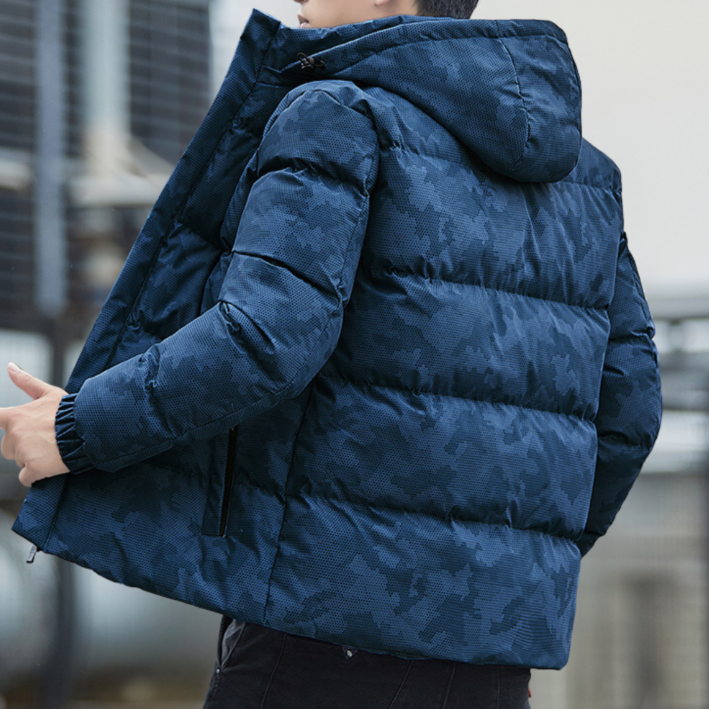 JOSE casual winterjas voor heren – warme gevoerde jas met capuchon en ritssluiting, ideaal voor koude dagen met een stijlvolle uitstraling.