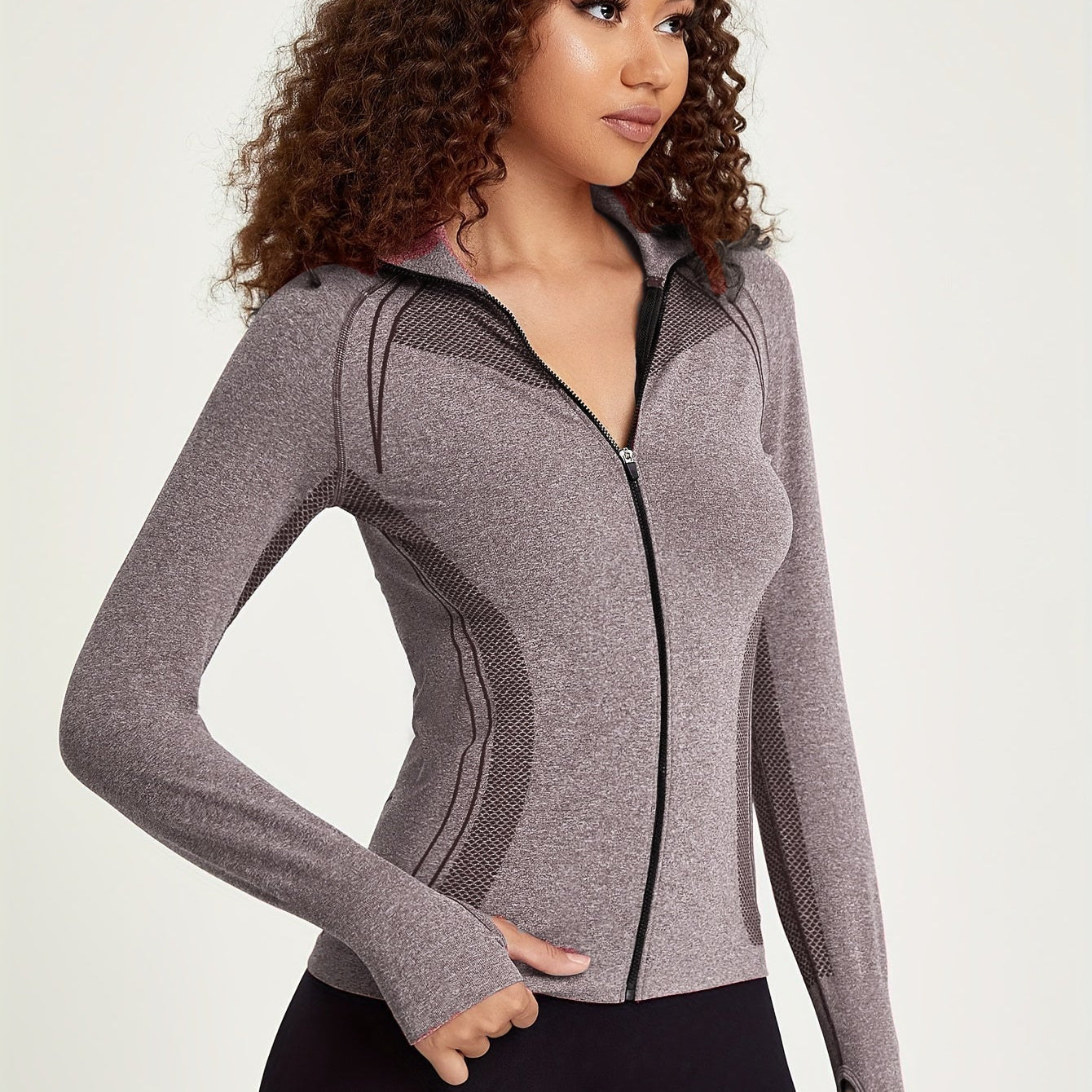 Sportvest met Rits en Slim Fit Pasvorm