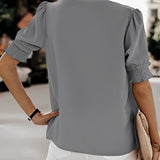 Elegante Dames Blouse met V Hals