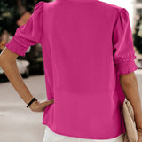 Elegante Dames Blouse met V Hals