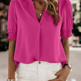 Elegante Dames Blouse met V Hals