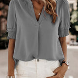Elegante Dames Blouse met V Hals