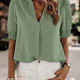 Elegante Dames Blouse met V Hals