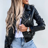 Dames Bikerjas met Ritsdetails