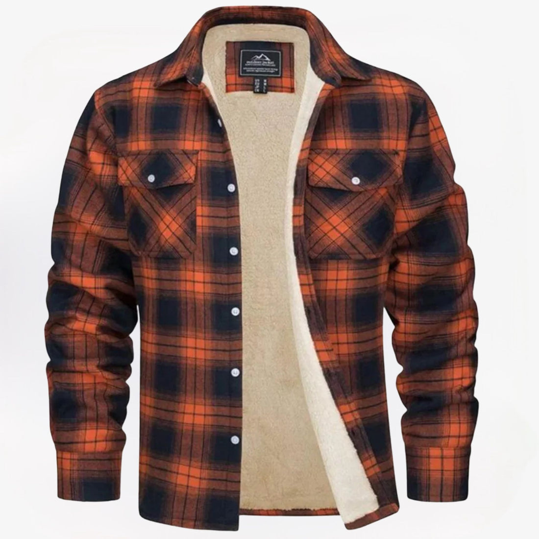 Evans herenjas – warme geruite fleece met comfortabele pasvorm, stijlvol en ideaal voor casual en outdoor activiteiten.
