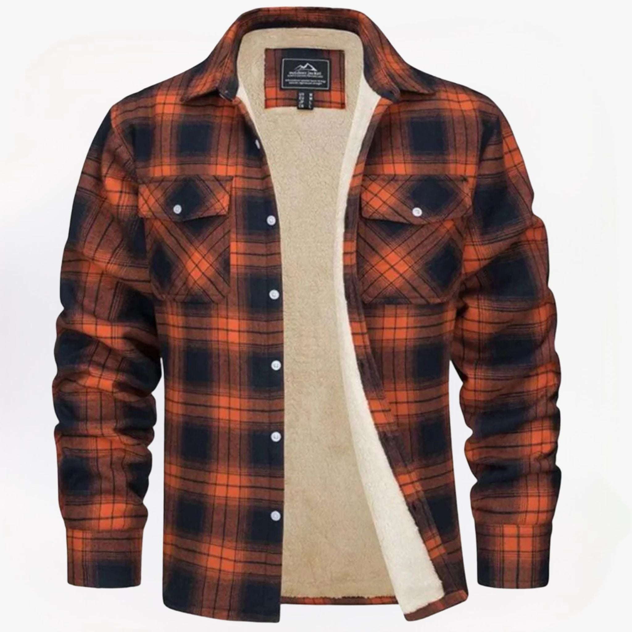 Evans herenjas – warme geruite fleece met comfortabele pasvorm, stijlvol en ideaal voor casual en outdoor activiteiten.