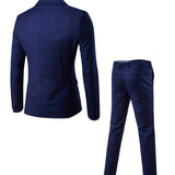 Tweedelig slim fit modern kostuum voor heren