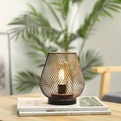 Mesh Tafellampen Set – Industriële stijl met opengewerkt metalen ontwerp, perfect voor sfeervolle verlichting in elke kamer.