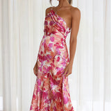 Dames Midi Jurk met Bloemenprint en Spaghettibandjes