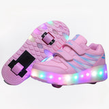 FlashRunners verlichte roller sneakers met LED voor kinderen – comfortabele en duurzame sneakers met kleurrijke lichtgevende wielen, perfect voor buitenspelen en avondplezier.