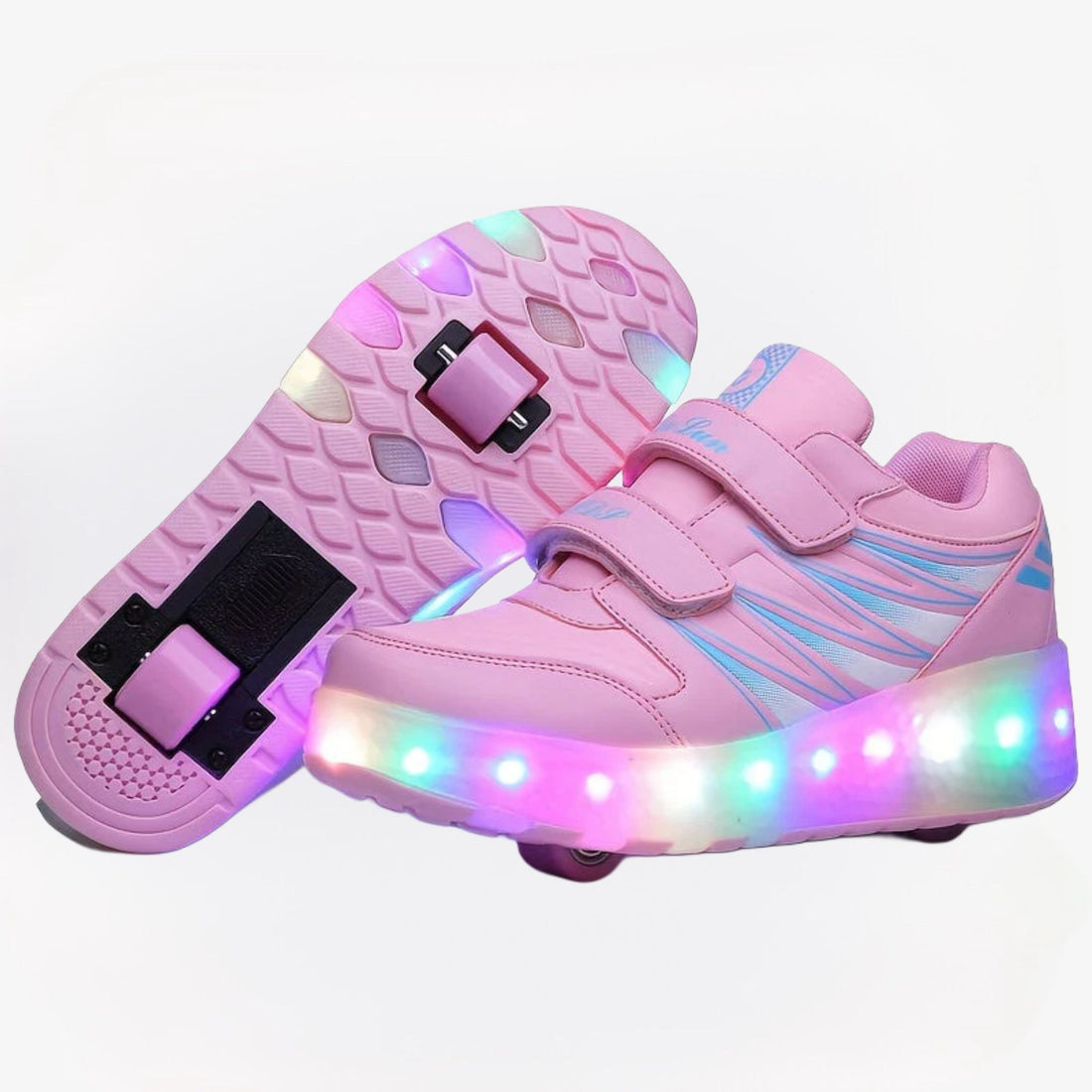 FlashRunners verlichte roller sneakers met LED voor kinderen – comfortabele en duurzame sneakers met kleurrijke lichtgevende wielen, perfect voor buitenspelen en avondplezier.