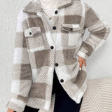 Geruite Teddy Jas voor Dames