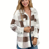 Geruite Teddy Jas voor Dames