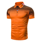 Heren Sport Polo Met Gradient Design En Slim Fit