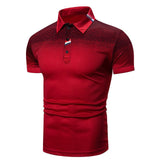 Heren Sport Polo Met Gradient Design En Slim Fit