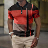 Heren Polo Met Strepen En Slim Fit Pasvorm