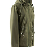 Olijfgroene Outdoor Jas met Capuchon