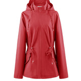 Olijfgroene Outdoor Jas met Capuchon