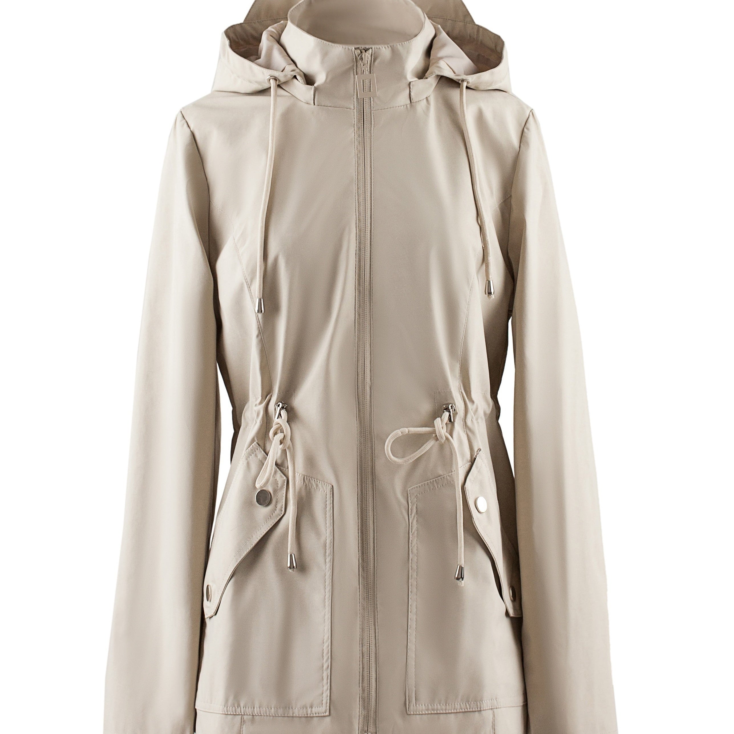 Olijfgroene Outdoor Jas met Capuchon