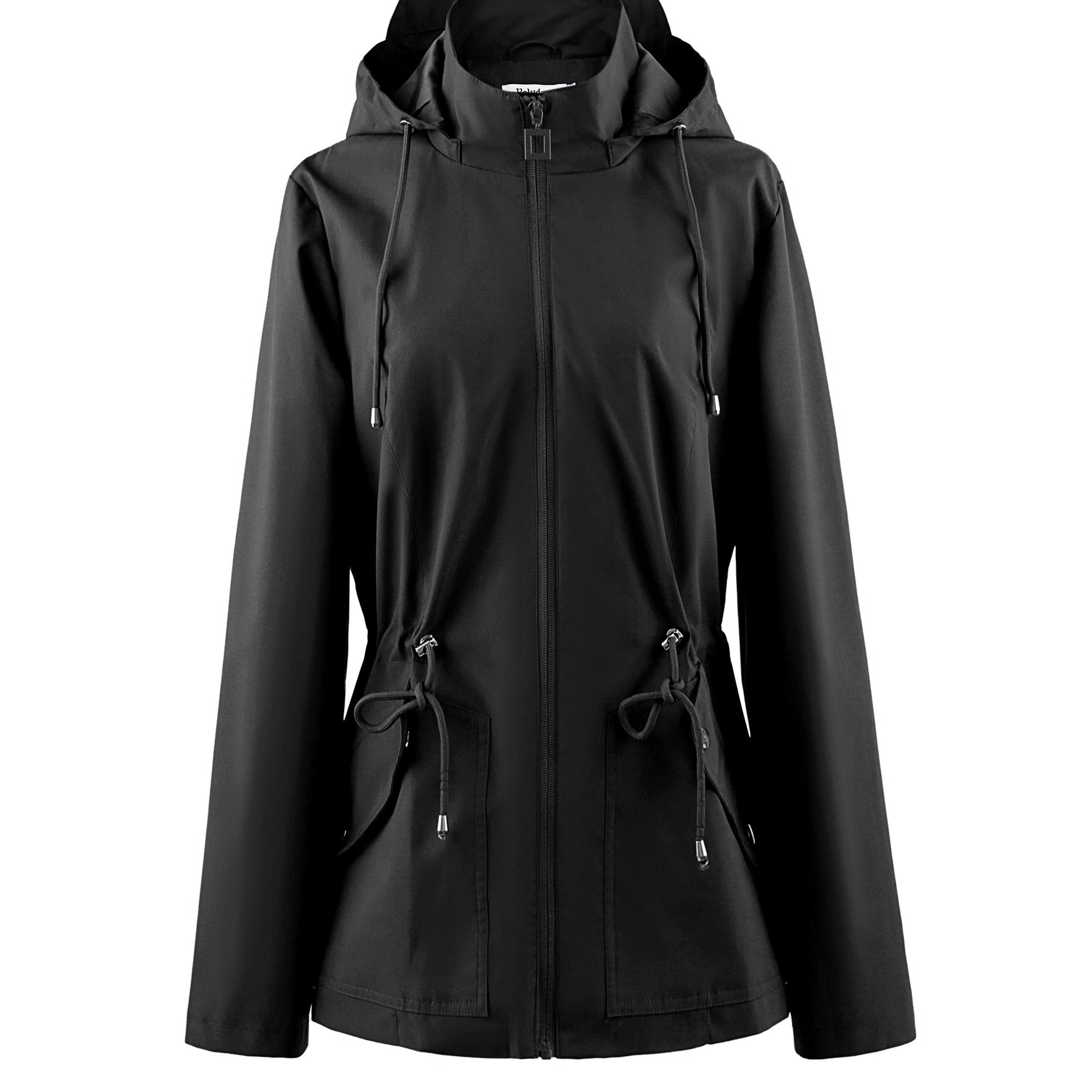 Olijfgroene Outdoor Jas met Capuchon