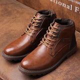 Leren Veterboots voor Heren